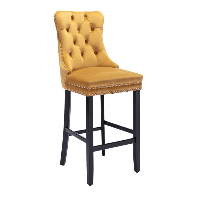 Coutee Upholstered Counter Stool, Gold