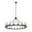 Lustre en roue de chariot de style bougie à 18 lumières Armistead-1080966594