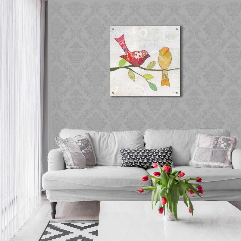 «Catching Up II» par Courtney Prahl, art mural en verre acrylique, H 24 po x l 24 po x P 0,2 po