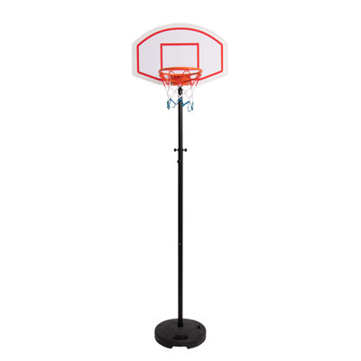 Hathaway Streetball 79-In Portable Basketball Hoop System for Family – Adjustable Height with Fillable Base, Steel Rim & Weather-Resistant Backboard for Indoor & Outdoor Use – White