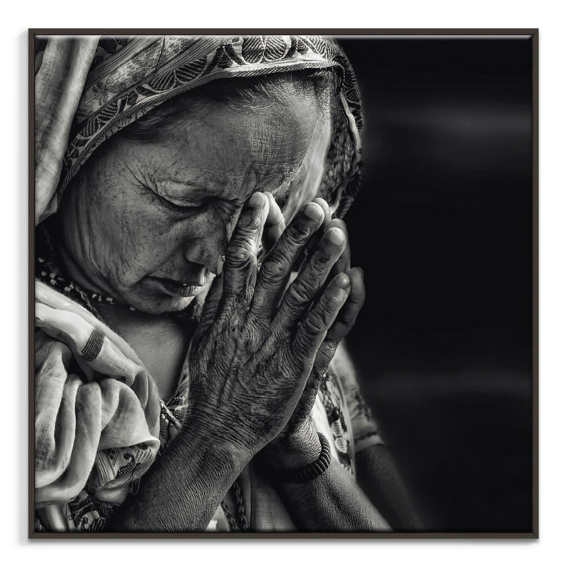 Print on Canvas, Black, 41cm H x 41cm W