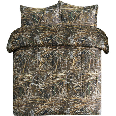 VISI-ONE Realtree APX Camo Full 3 Piece Comforter Set – All-Season Lightweight Microfiber Rustic Western Style Bedding for Hunters, Outdoor & Nature Lovers, Ideal for Cabin, Lodge, Mancave, Camp