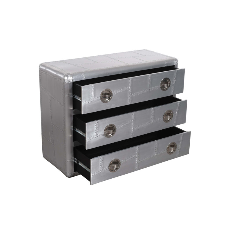 Greenlea Aluminum 42'' W 3 - Drawer Dresser