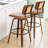 Valerie Wooden Rattan Faux Leather Bar Stools-1305828058-1305828061