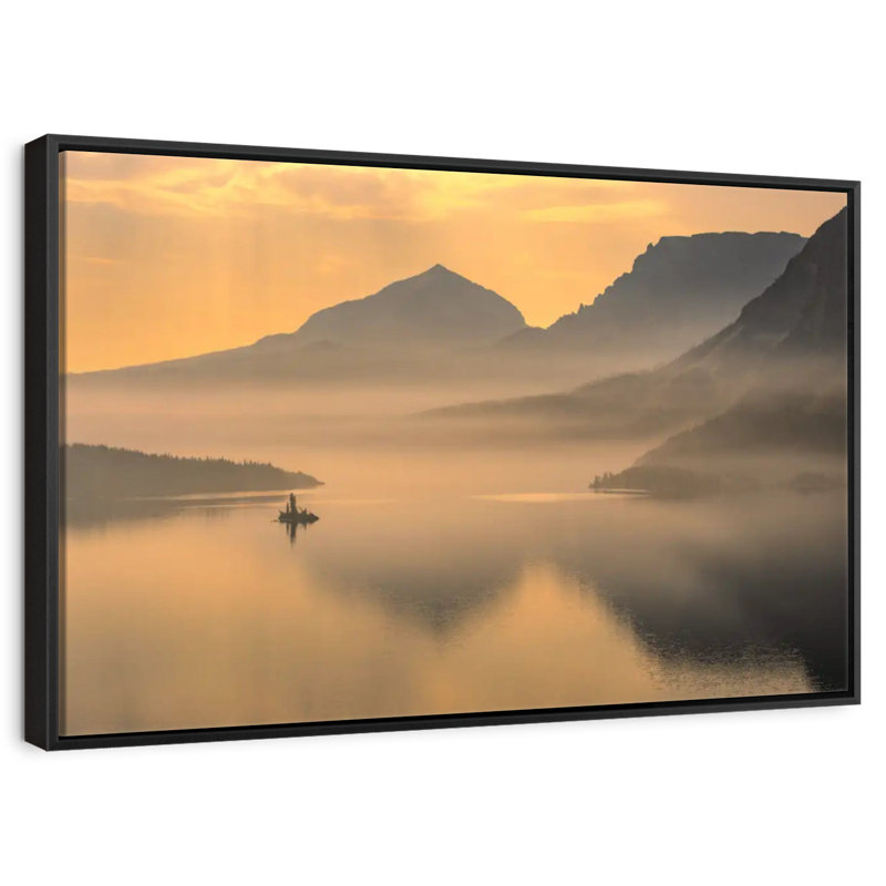 Saint Mary Mountain Lake, Floating Frame Black, 43" X 29"