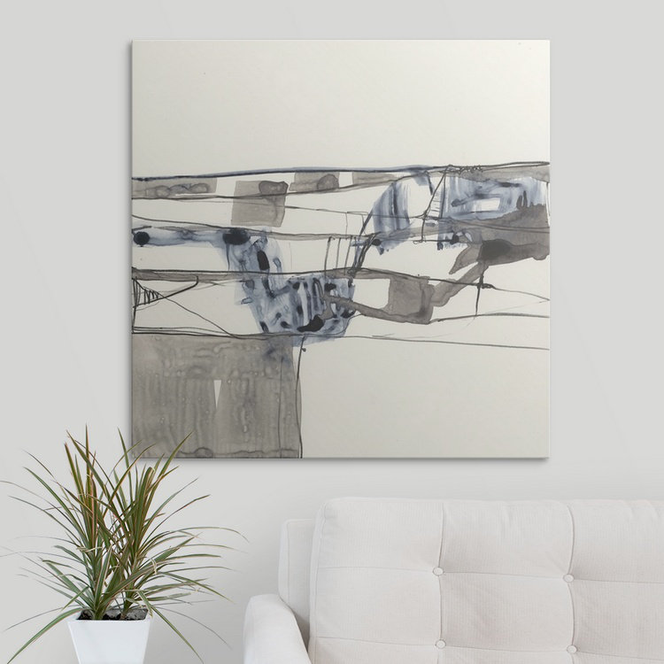 « i » jennifer de la peinture, reproduction d’art Stark Lines, H 35 po x l 35 po x P 1,5 po, Toile