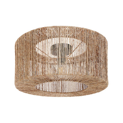 Ayuna Wicker Flush Mount