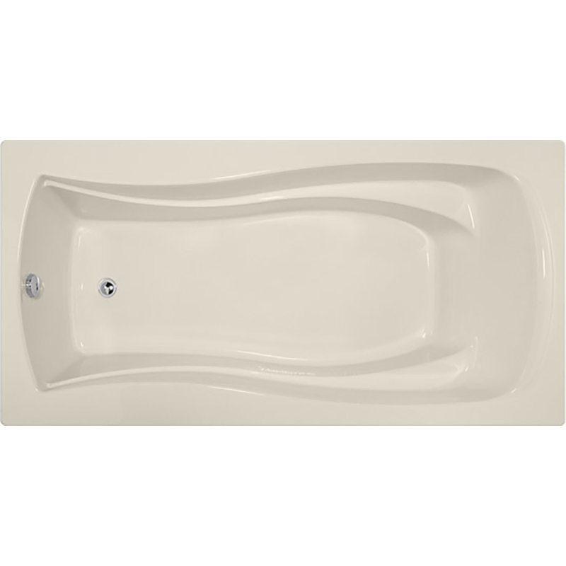 Charlotte 72'' L Bathtub, Biscuit, Polished Chrome