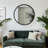 Marlowe Black 36" Dia. Round Beaded Wall Mirror with Iron Metal Frame-1786954665-1779537560