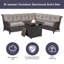 Ensemble de conversation pour patio pour 7 personnes Carolina Wicker avec coussins et foyer-111605572-111605573