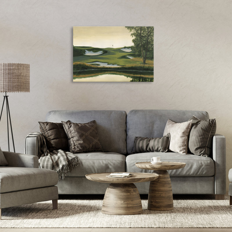 «Golf Course Terrain», art mural par Michael Willett , H 20 po x l 30 po