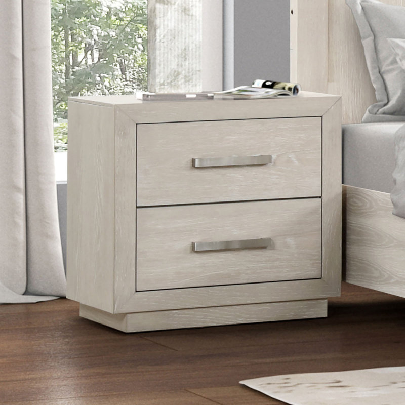 Table de chevet, gris clair