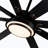 72" Integrated LED Matte Black Large Smart Ceiling Fan with Remote Control 