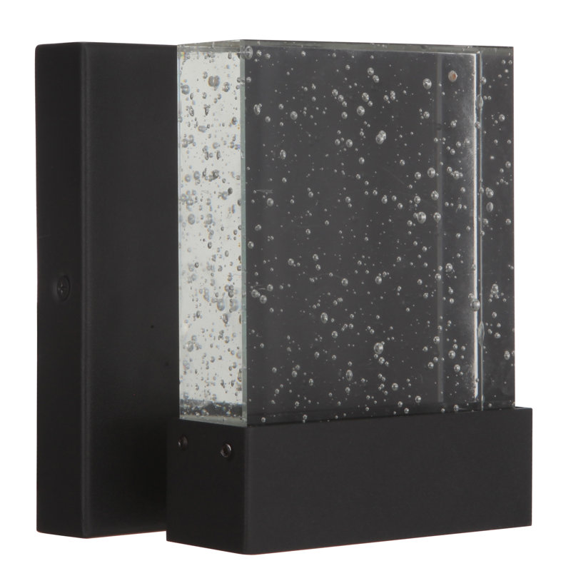 Venda LED Wall Light, Matte Black, 5.88" H x 5.75" W x 3" D