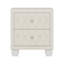 Élégante table de chevet en velours avec 2 tiroirs et poignée en cristal, table de chevet avec capitonnage à boutons, beige-2085691180