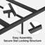Classic Metal Bed Frame with Decorative Headboard & Footboard-1949914839-1949914834