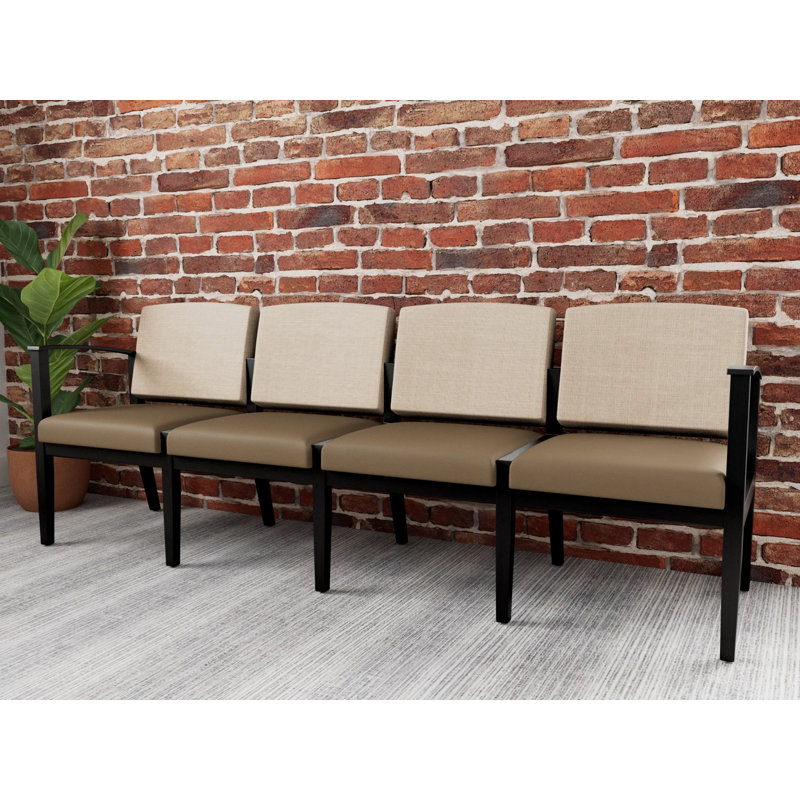 Table de bout en bois Amherst, Noir, Chambray calcaire / Patriot Plus taupe