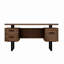 Bureau d'ordinateur avec tiroirs / dossiers suspendus de format lettre, table d'écriture avec tiroirs