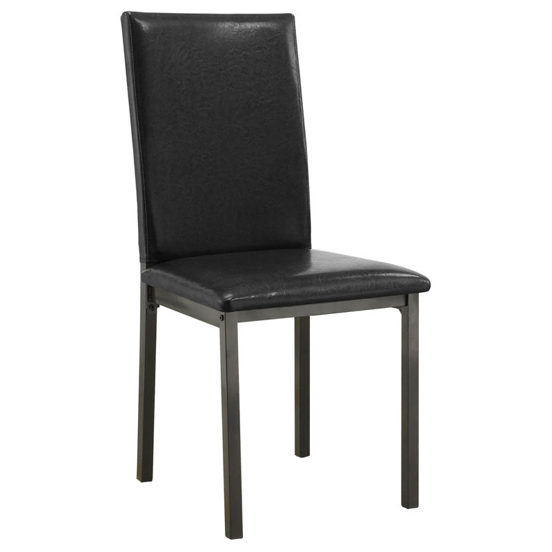 Chaise d'appoint rembourrée noire et grise (ensemble de 2)
