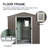 8Ft X 4Ft Outdoor Metal Storage Shed With Window And Metal Foundation