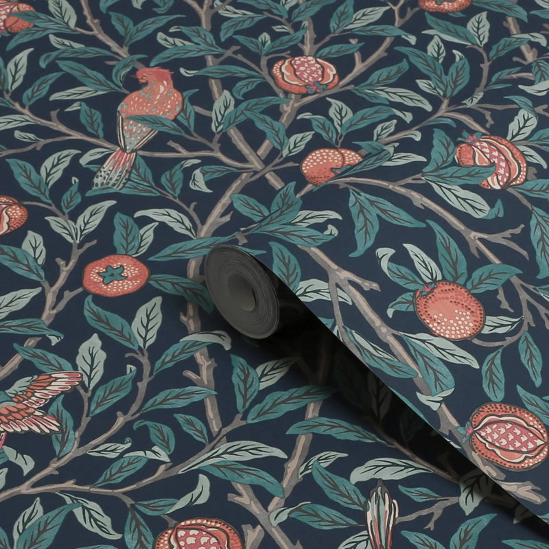 10m x 52cm Textured Matt Wallpaper Roll, Navy