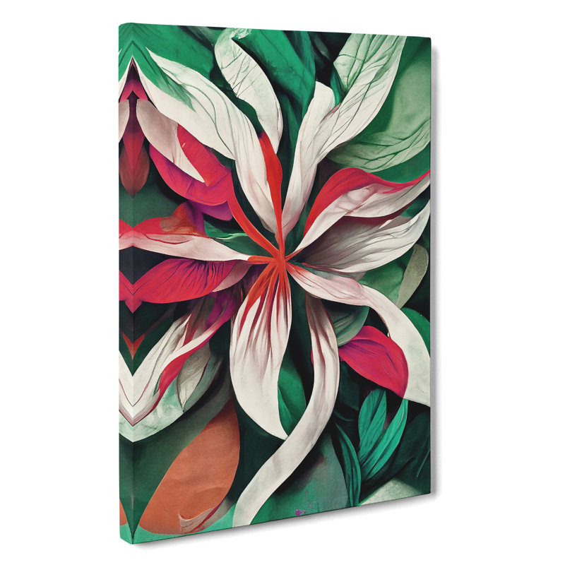Flowers Abstract No.4 - Wrapped Canvas Print, 50cm H x 35cm W