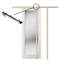 Porte intérieure coulissante compacte avec panneau de miroir en MDF blanc 1 porte coulissante peu encombrante-112954764-112954768