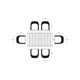 Jianna 63'' Rectangular 6 - Person Outdoor Dining Set with Cushions