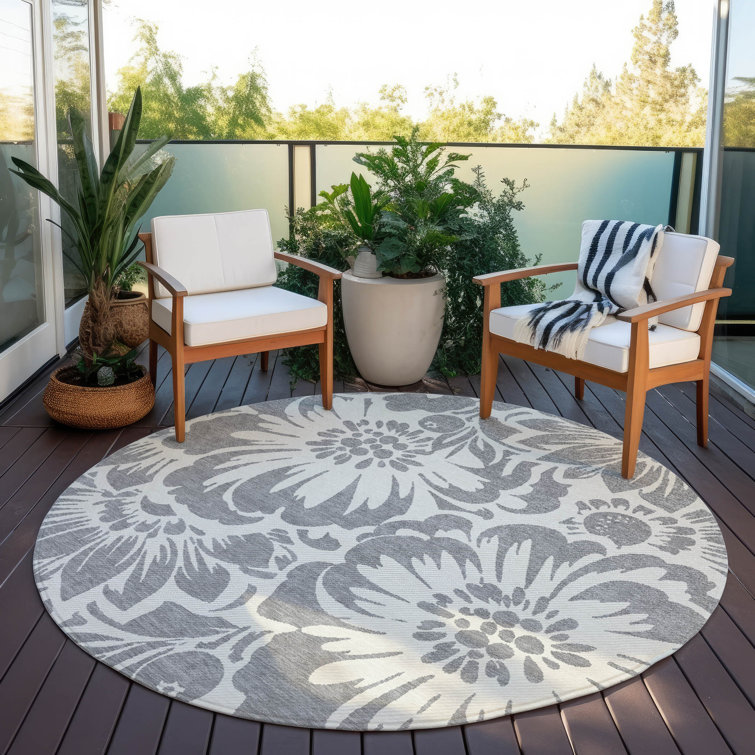 Altair Washable Floral Indoor / Outdoor Rug