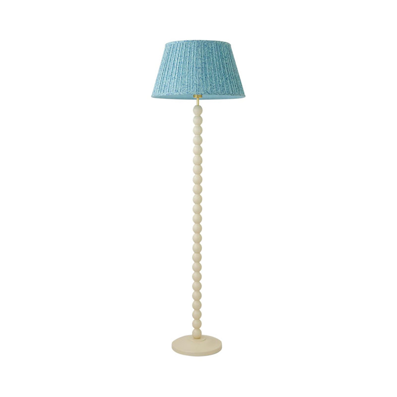 Helgomar Matte Traditional Floor Lamp, Blue
