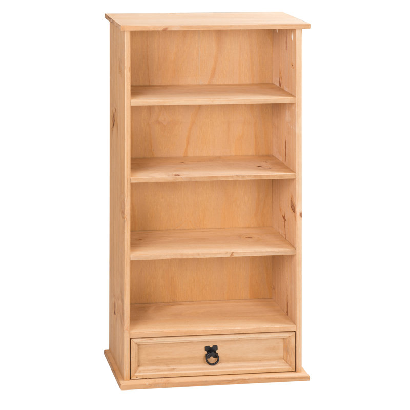 Bridewell Solid Wood 103cm H Media Shelves, Antique Wax