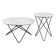 Vega White Najuan And Side Table Set