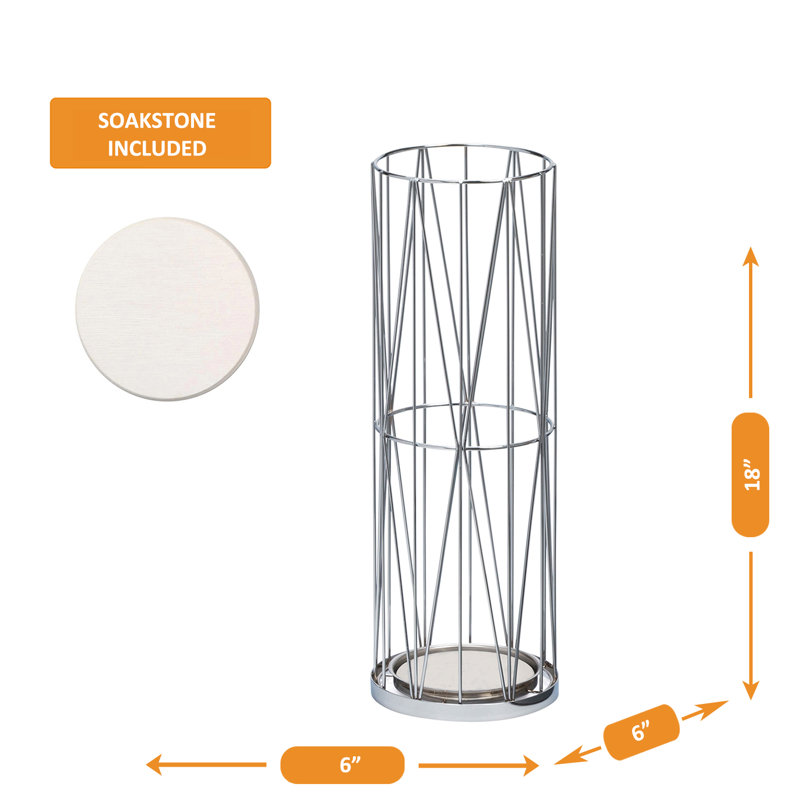 Porte-parapluies Mcauliffe, Argent argent