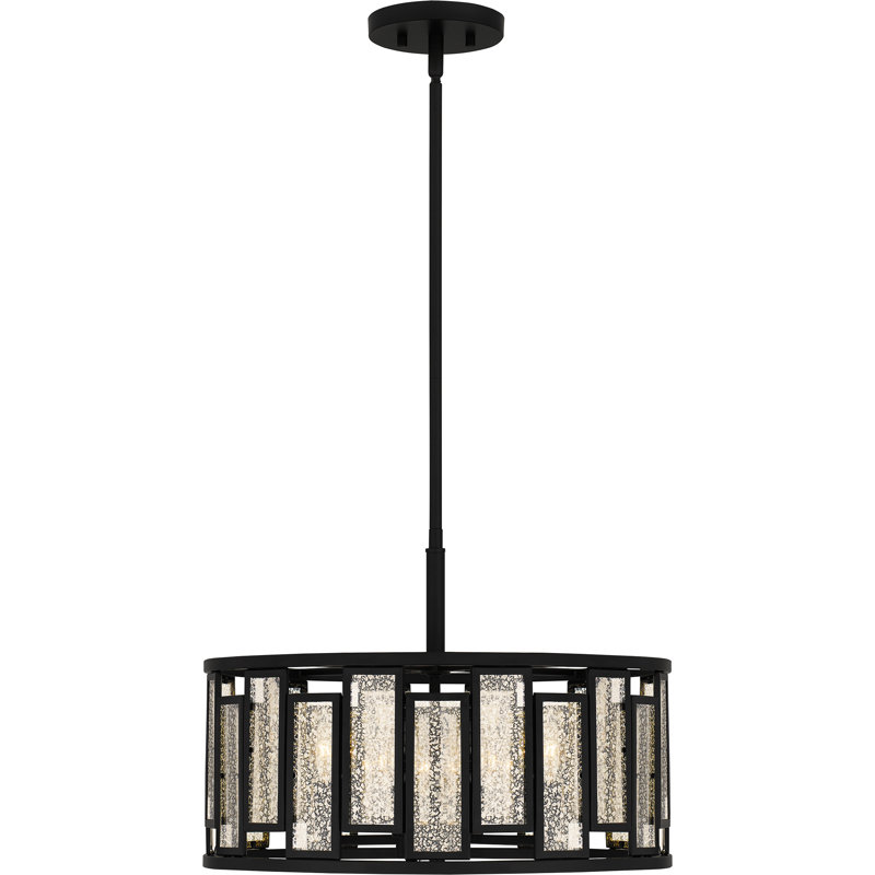 Luminaire suspendu tambour simple 4 lumières