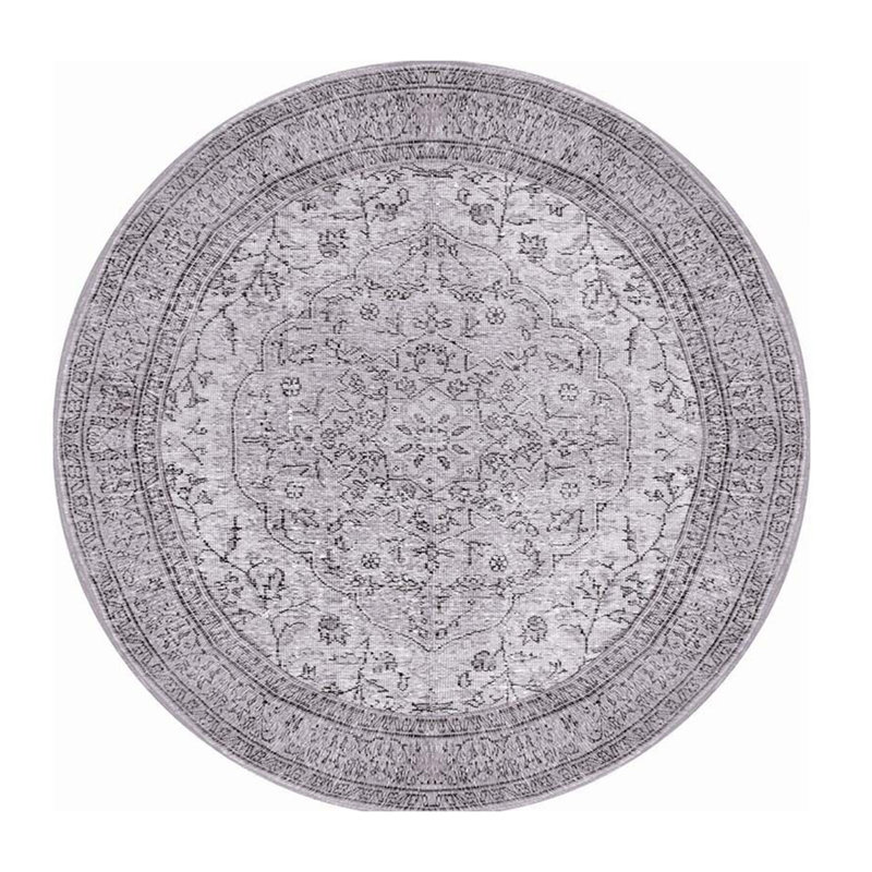 Tapis rond de qualité supérieure (90,6 pouces), 100% polyester, 1850 g / m² | Poils de 4 mm de hauteur, dessous en polyester recyclé | Lavable à la machine à 30 ° C, idéal pour le salon et la chambre à coucher, conception douce et durable
