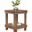 Table de bout en bois à 2 niveaux Farmhouse