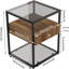 Adilynne 43 cm W Steel Bedside Table
