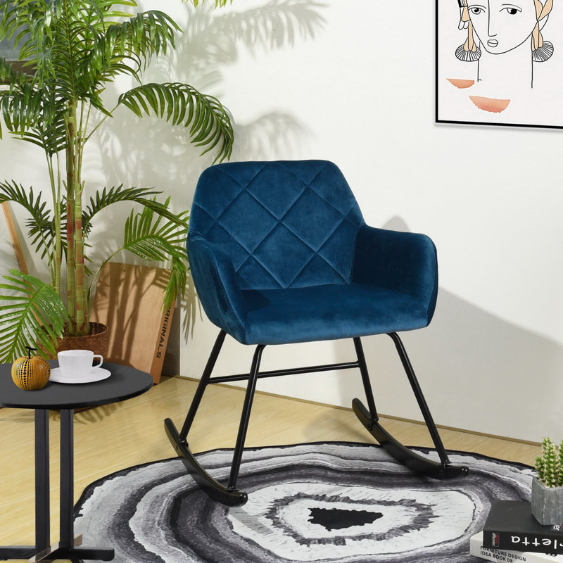 Septimus Rocking Chair, Dark Blue