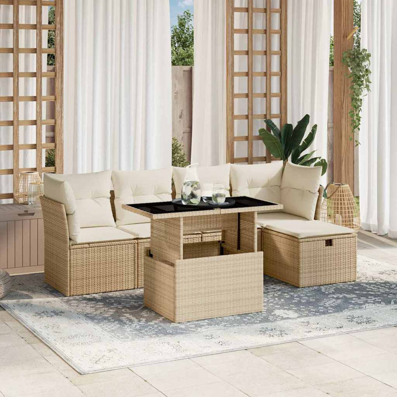 Ensemble de canapé de jardin Vidaxl beige