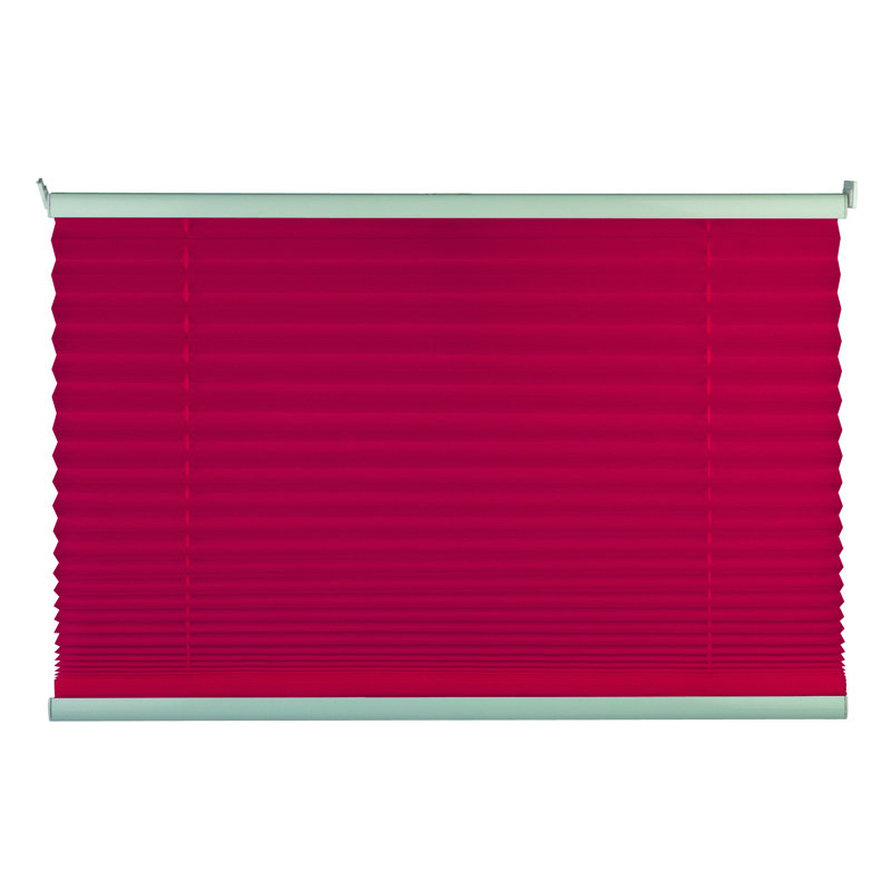 Stream Klemmfix Room Darkening Pleated Blind, 130cm L x 60cm W, Grey/Brown/Blue