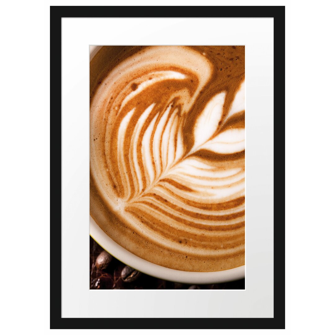 Gerahmtes Poster Tasse Kaffee