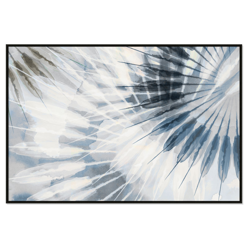 Dance of the Rays I - Blue Version Print par Eva Watts, Espresso, H 41,5 po x l 61,5 po