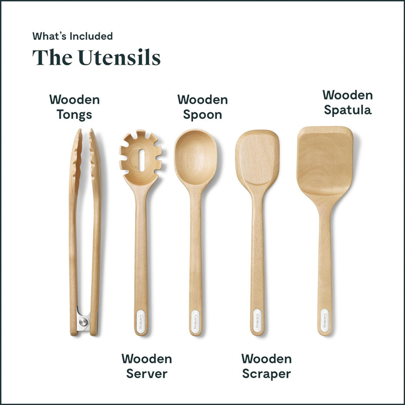Caraway 5Pc Wooden Utensil Set
