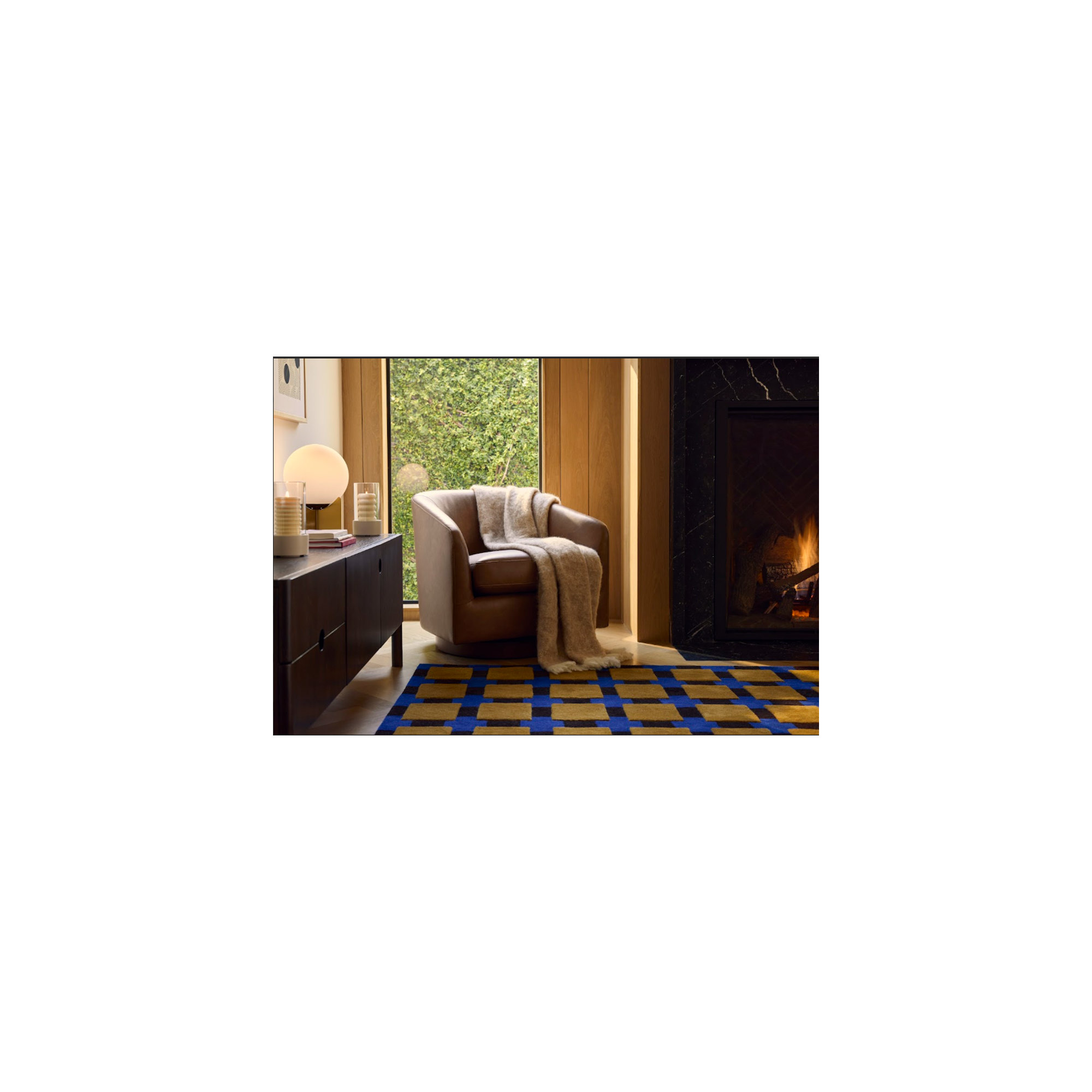 Bauhaus Hand Tufted Area Rug, Rectangle 8' x 10'