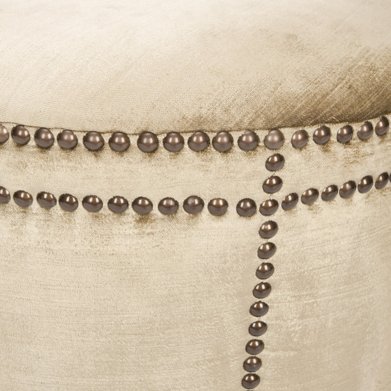 Kebrina Upholstered Ottoman, Antique Beige