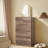  6-Drawer Large Dresser For Bedroom And Chest Of Drawers With Sturdy Construction Wood Storage Organizer For Closet In Grey-1883003649