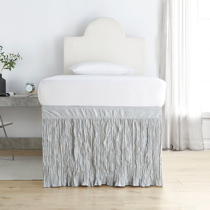 Tailored Wrap Around Bed Skirt, Glacier Gray