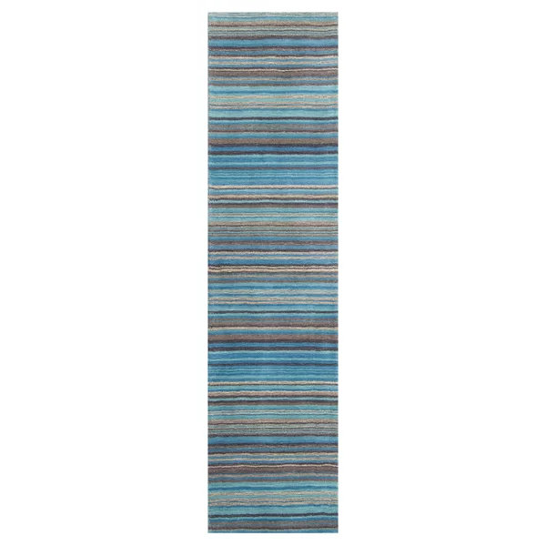 Abderdeen Striped Wool Hand Woven Area Rug, Rectangle 120 x 170cm