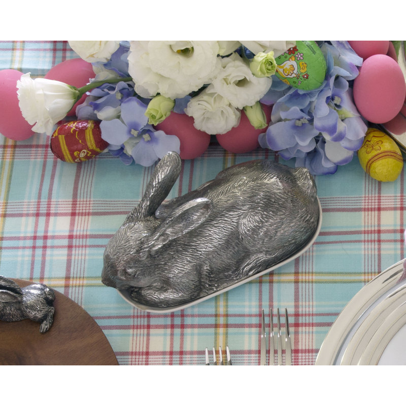 Morning Hunt Pewter Butter Dish