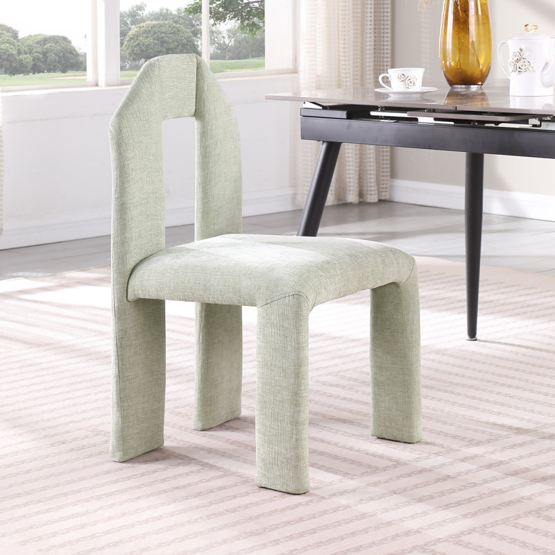 Bennett Upholstered Dining Chair, Mint Chenille Fabric